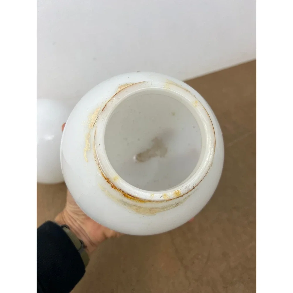 Vintage White Milk Glass Globe Lamp Shades 6